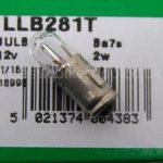 Bulb 12V 2W BA7S.  - Lucas - WW13082L