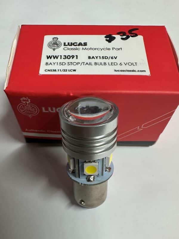 LUCAS LED BAY15D Stop/Tail Bulb 6V  WW13091