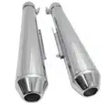 MCE Universal Chrome Silencer 17.5" (45cm) Pair WE38000M Inlet: 1¾" with reducers to 1⅝" & 1½"