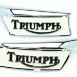 Tank Badges Triumph Cream/Black - WW27744P
