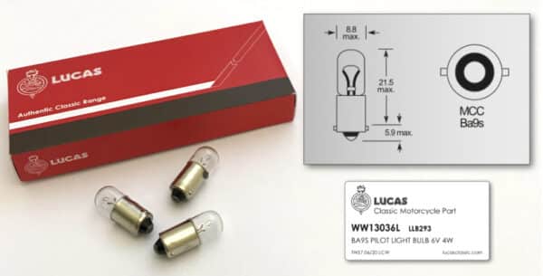 Lucas 6V 4W Bulbs - WW13036L