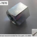 06.7870 CYLINDER BASE/ HEAD NUT 3/8" x 26 WHIT FORM