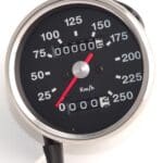 Speedometer Head Magnetic with Bulb and Socket Holder - KPH Black Face - WW26676K